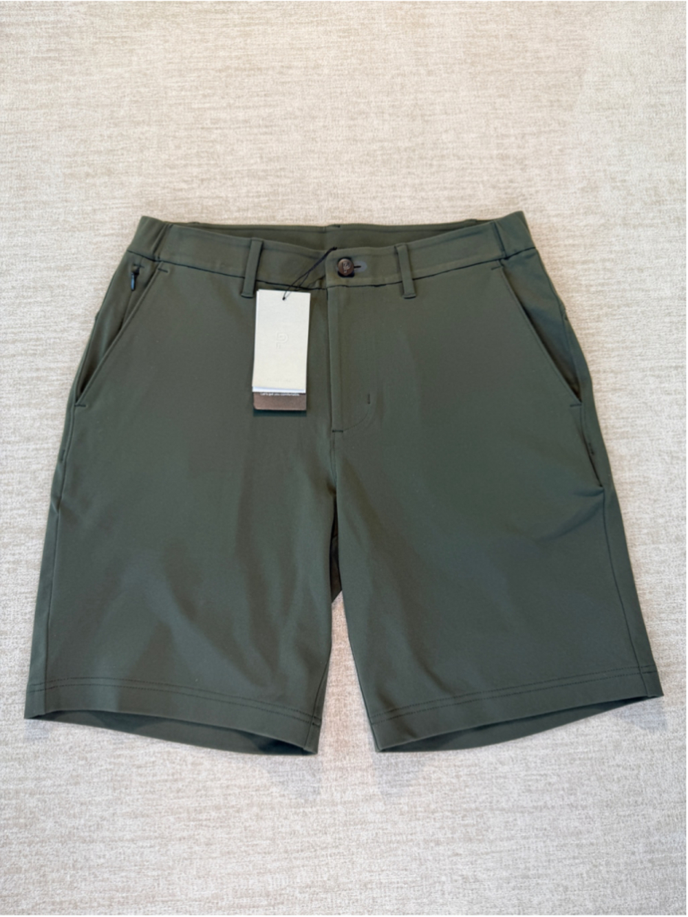 Men’s Public Rec Gamechanger ADED 5 Pocket Shorts 31 Olive Green Golf NWT NOBULL
